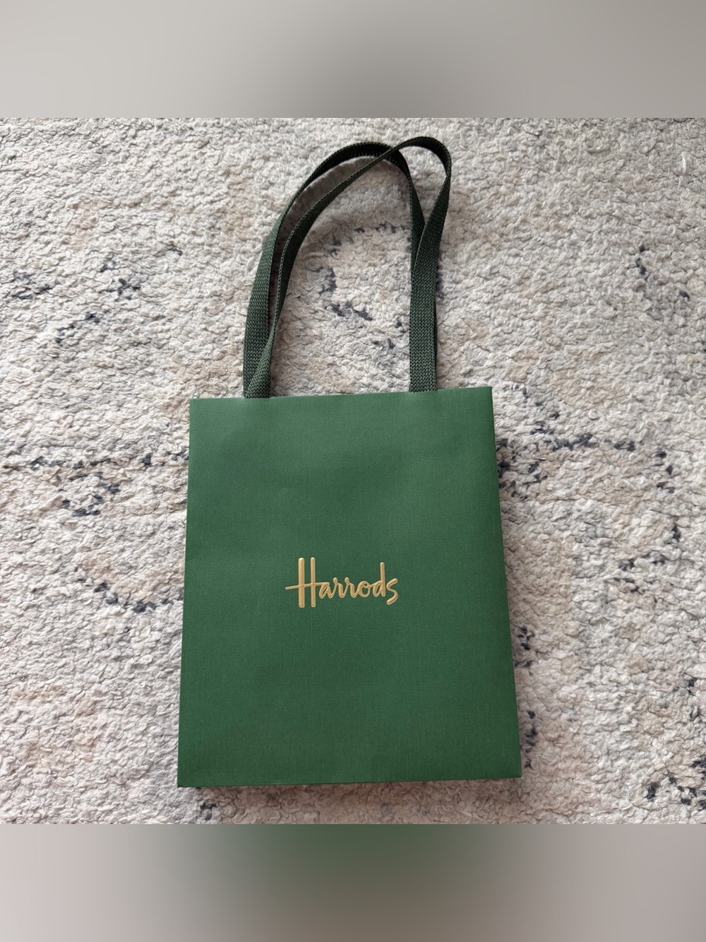Harrods of London England Small Paper Bag, Giftbag